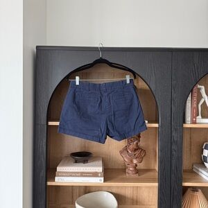 H&M navy linen Shorts Tailored Cotton Blend